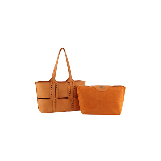 2in 1 Weaved Tote with pouch