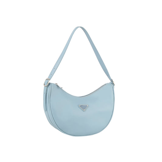 Crescent baguette city shoulder bag