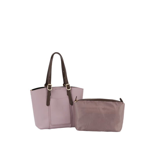 Buckle top handle 2 in 1 satchel bag