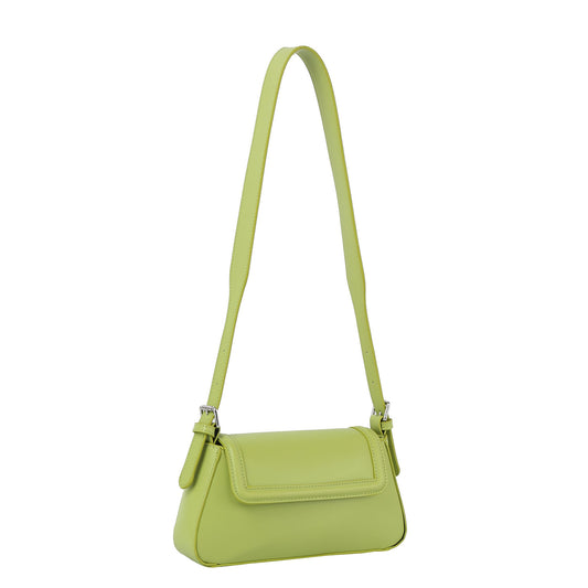 Structured flapover shoulder bag