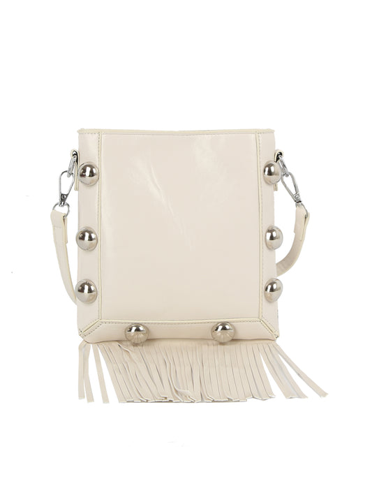 Studded Fringe Crossbody Bag