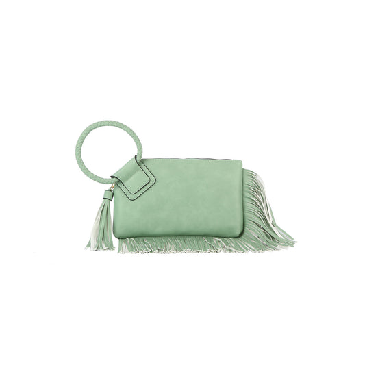 Braided ring handle wristlet