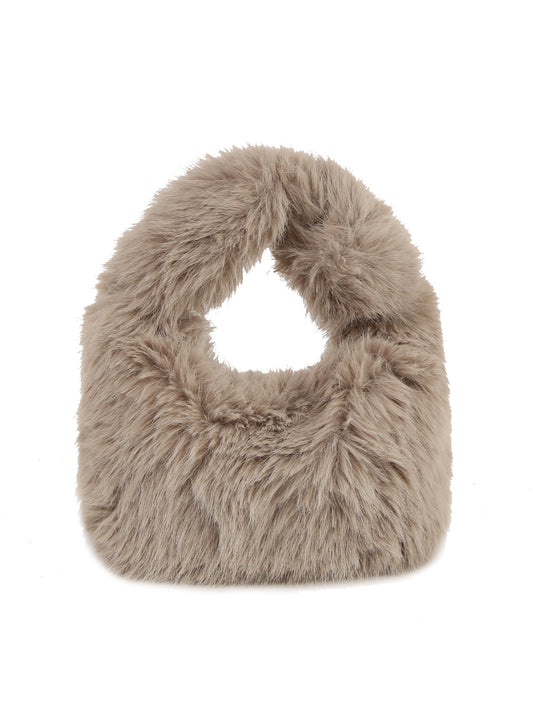 Calin Faux Fur Hobo Bag