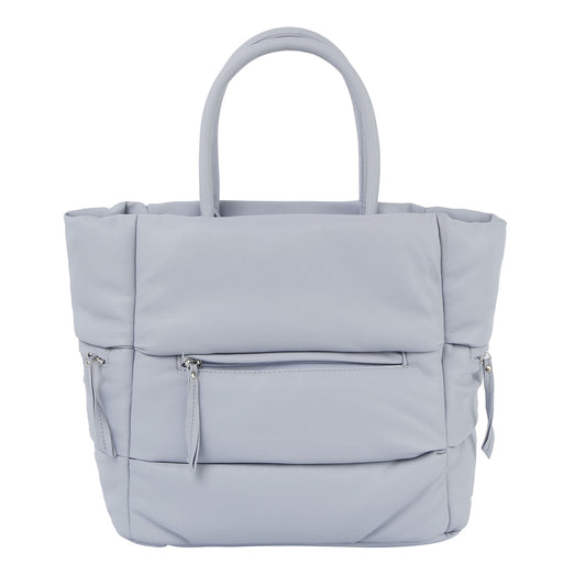 Top handle puffy tote