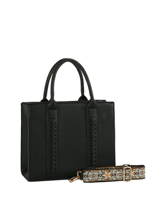 Calin Weaving Detailed Satchel