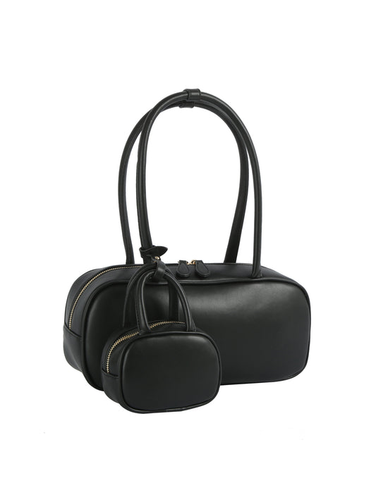 Barrel Shoulder Bag with Coin Pouch