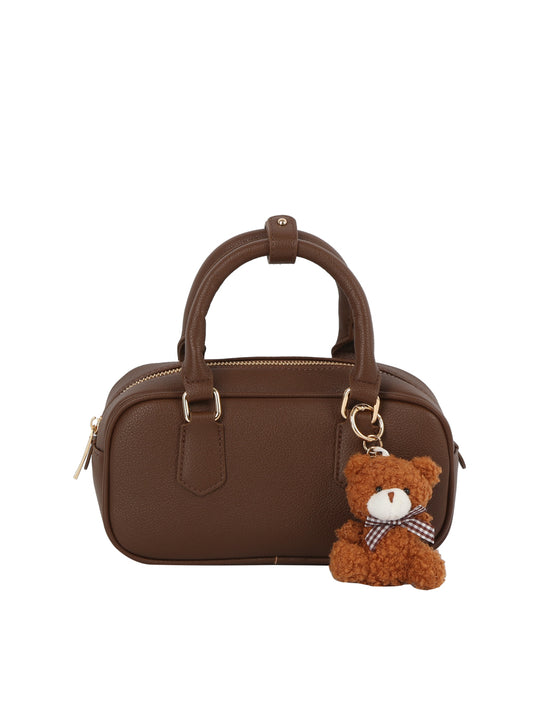 Mini Tote Bag with Teddy Bear Charm