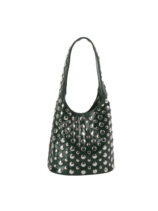 Hobo Bag with Dome Shaped Studs