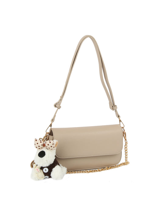Shoulder Bag with Animal Charm