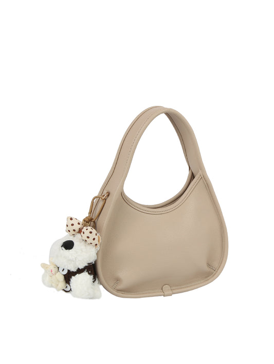 Hobo Bag with Attached Animal Charm