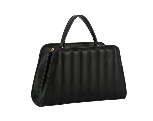 Ecostitch vertical quilted top handle crossbody