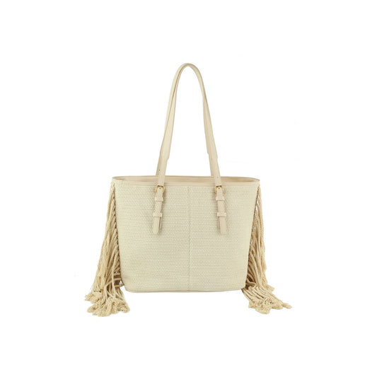 Corve texture fringe tote