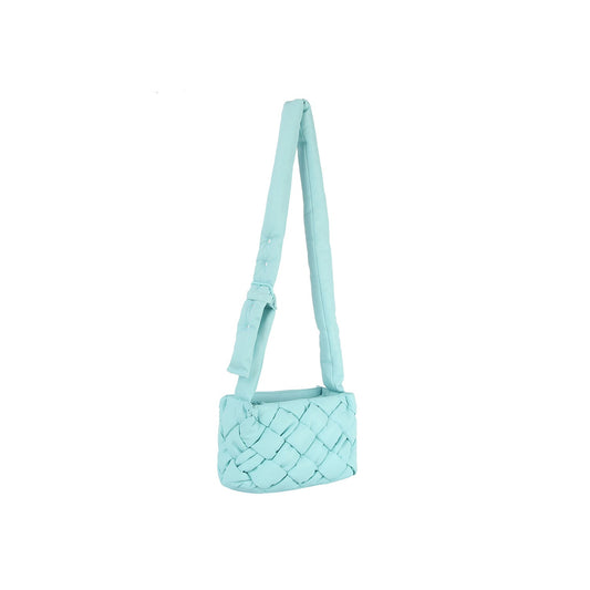 Padded woven crossbody