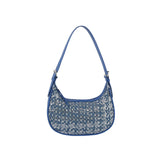 Sequin half moon shoulder hobo bag