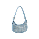 Sequin half moon shoulder hobo bag