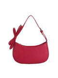 Attached Bow Strap Hobo Bag