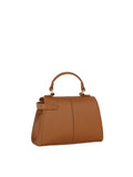 Trapeze Top-Handle Handbag with Gold-Tone Lock Hardware