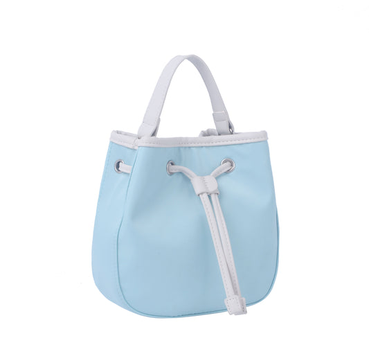 Mini nylon drawstring satchel shoulder bag