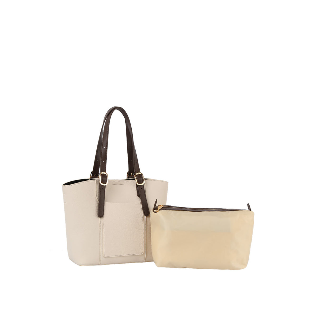 Buckle top handle 2 in 1 satchel bag