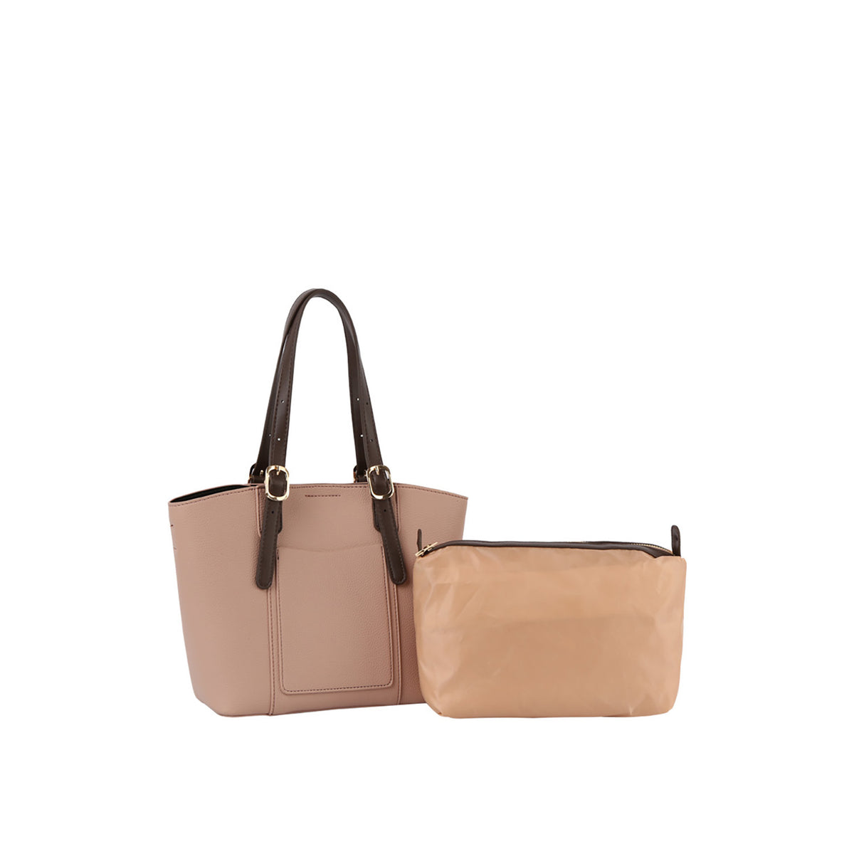 Buckle top handle 2 in 1 satchel bag