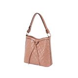 Patent glossy quilted shoulder bag