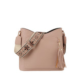 Tassel front pocket crossbody bag