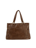 Calin whipstitch top handles tote