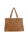 Calin whipstitch top handles tote