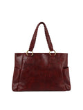 Calin whipstitch top handles tote