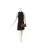 Calin Vintage Baguette Shoulder Bag with Push Lock Closure