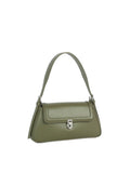 Calin Vintage Baguette Shoulder Bag with Push Lock Closure