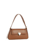 Calin Heart Lock Baguette Shoulder Bag