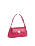 Calin Heart Lock Baguette Shoulder Bag