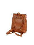 Calin Buckle-Flap Backpack with Vertical Zip Pockets