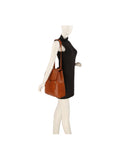 Calin Buckle-Flap Backpack with Vertical Zip Pockets