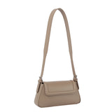 Structured flapover shoulder bag