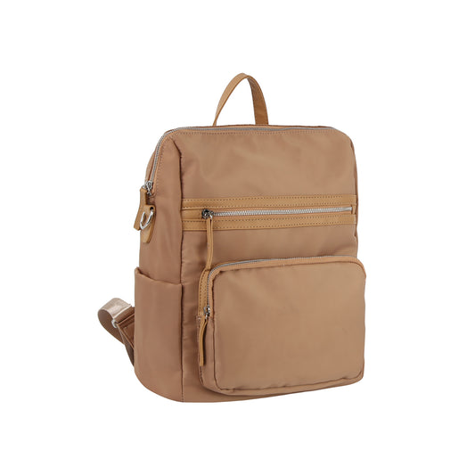 Front pocket nylon convertible backpack