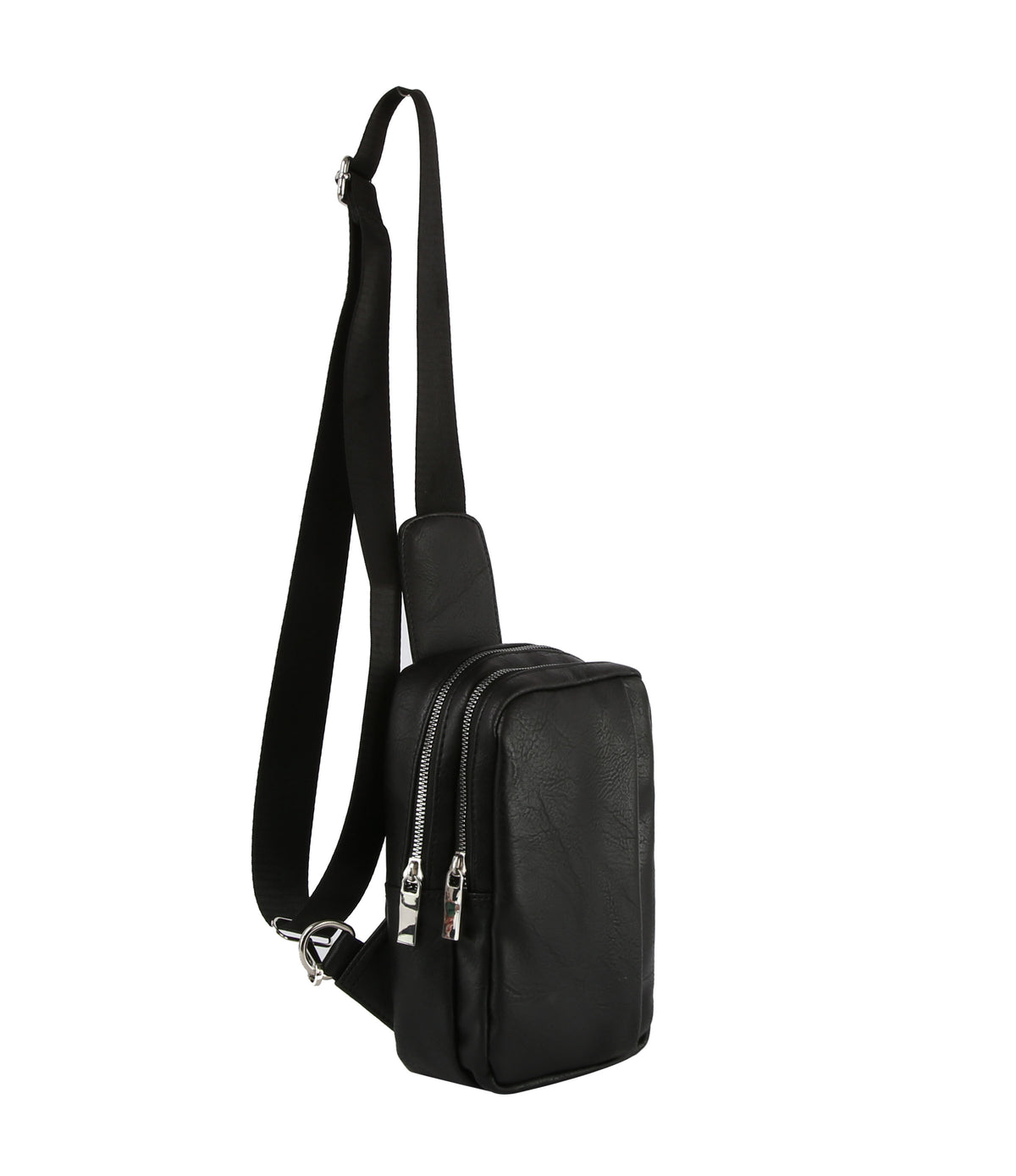 Double pocket unisex crossbody sling bag