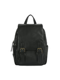 Metro Muse Dual-Buckle Backpack with Side Slit Pockets