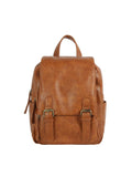 Metro Muse Dual-Buckle Backpack with Side Slit Pockets