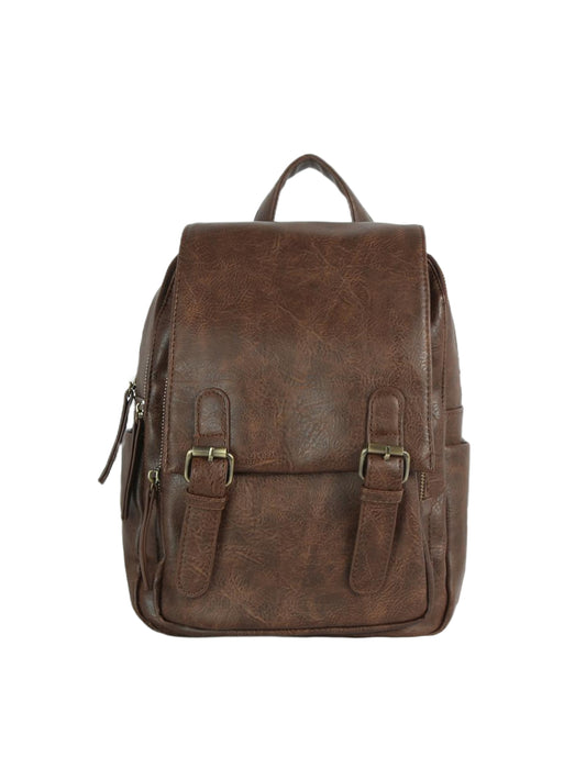 Metro Muse Dual-Buckle Backpack with Side Slit Pockets – HANDBAG REPUBLIC