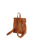 Vintage Dual-Buckle Faux Leather Backpack