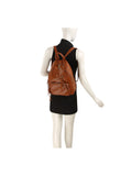 Soft Distressed Faux Leather Slouchy Backpack