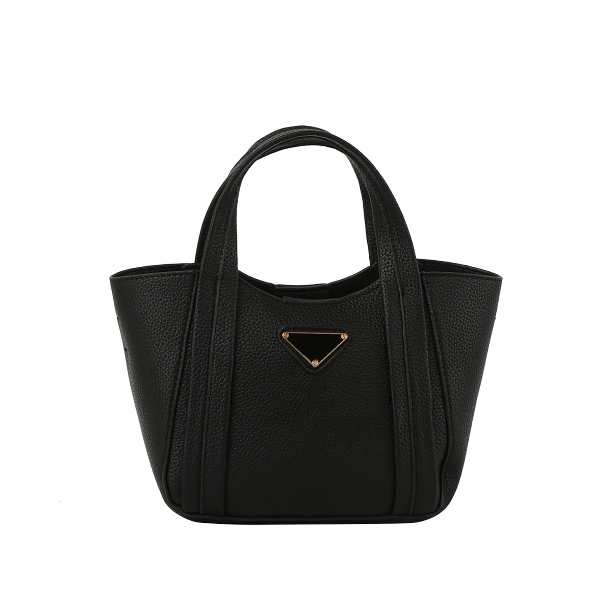Mini triangle plaque 2 in 1 tote bucket bag