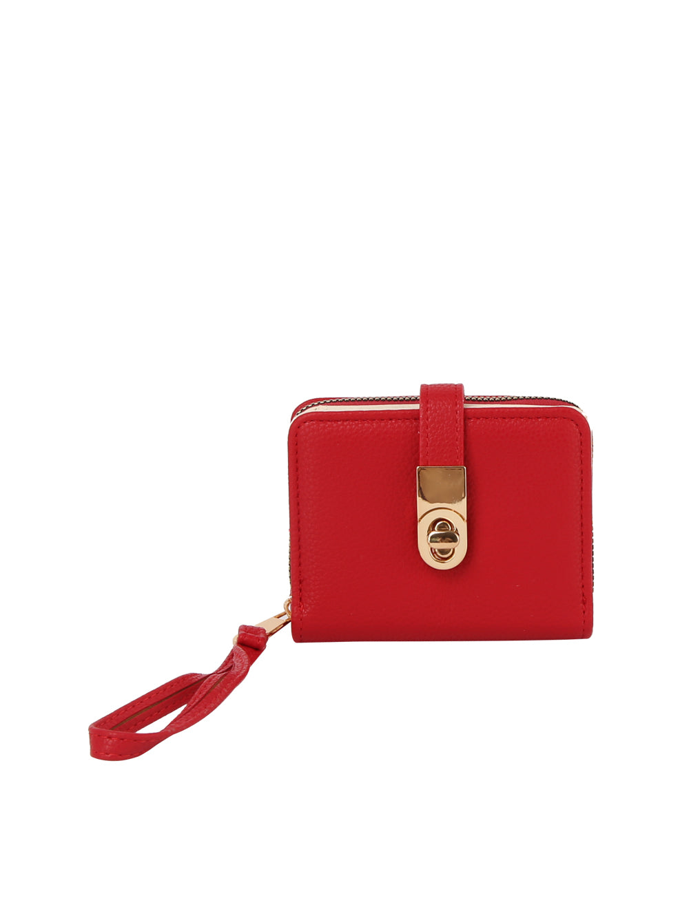 Flap lock half wallet