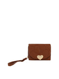 Calin heart front flap wallet with a wristlet