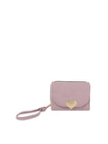 Calin heart front flap wallet with a wristlet