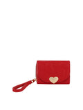 Calin heart front flap wallet with a wristlet