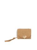 Calin heart front flap wallet with a wristlet