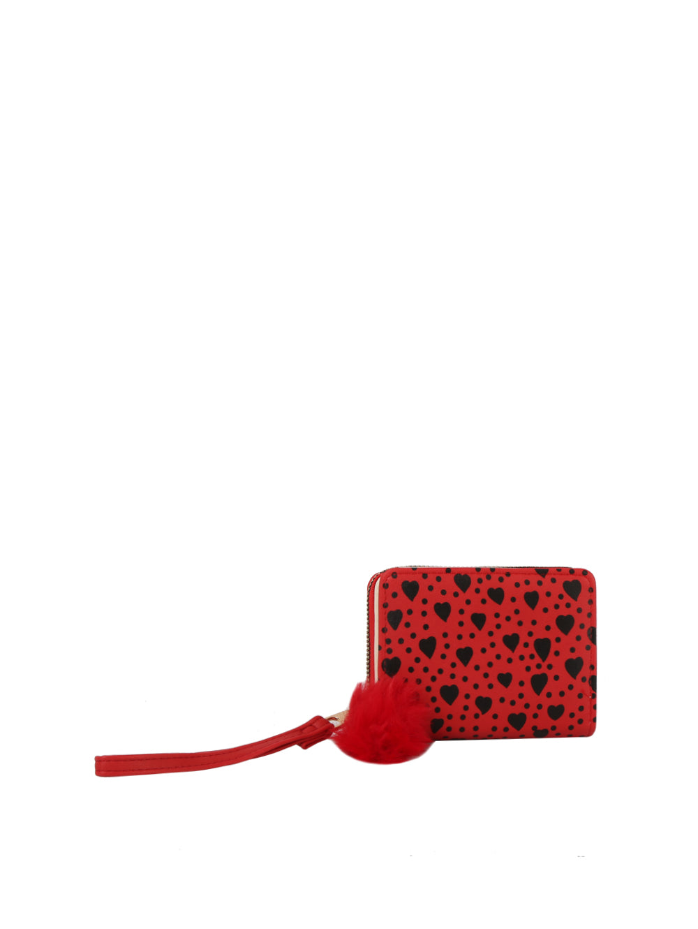 Calin heart printed wallet with a wristlet